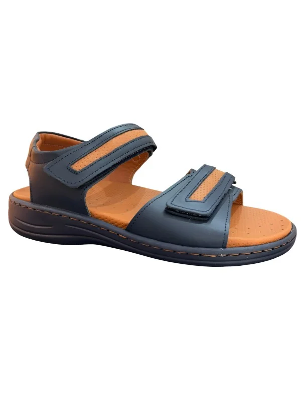STILIGHT - SANDALES ORTHOPEDIQUES MARRONS ET BLEUS POUR HOMME