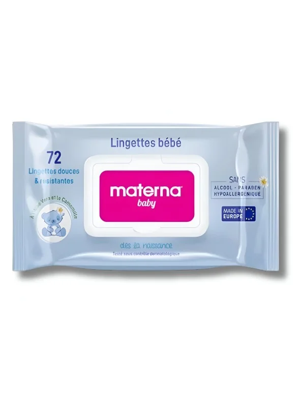 MATERNA BABY - LINGETTES DOUCES ET RESISTANTES 72PIECES