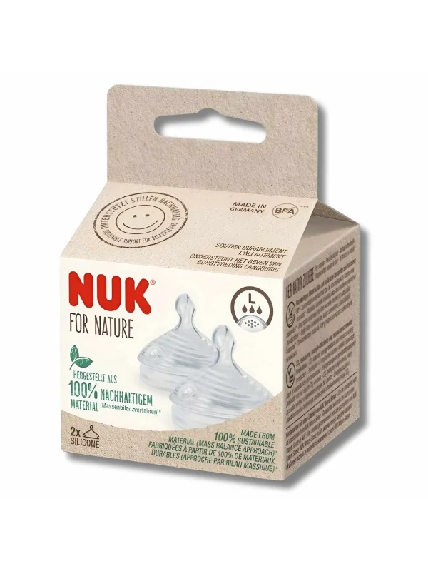 NUK FOR NATURE - LOT DE 2 TETINES EN SILICONE TAILLE M