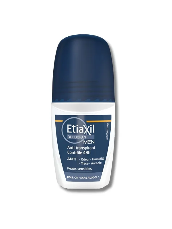 ETIAXIL - ROLL ON DEODORANT MEN ANTI TRANSPIRANT PEAUX SENSIBLES 50ML