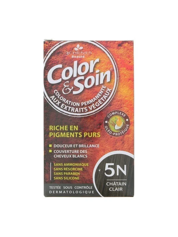 color soin chatain clair 5n coloration permanente