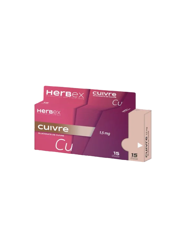 HERBEX CUIVRE 1.5MG BT/30
