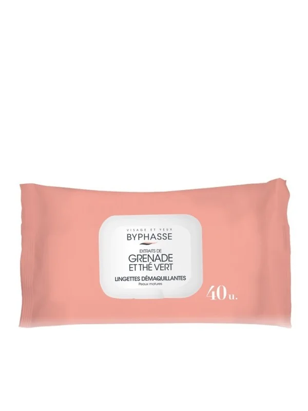 BYPHASSE LINGETTES GRENADE ET THE VERT U 40 PEAU MATURE