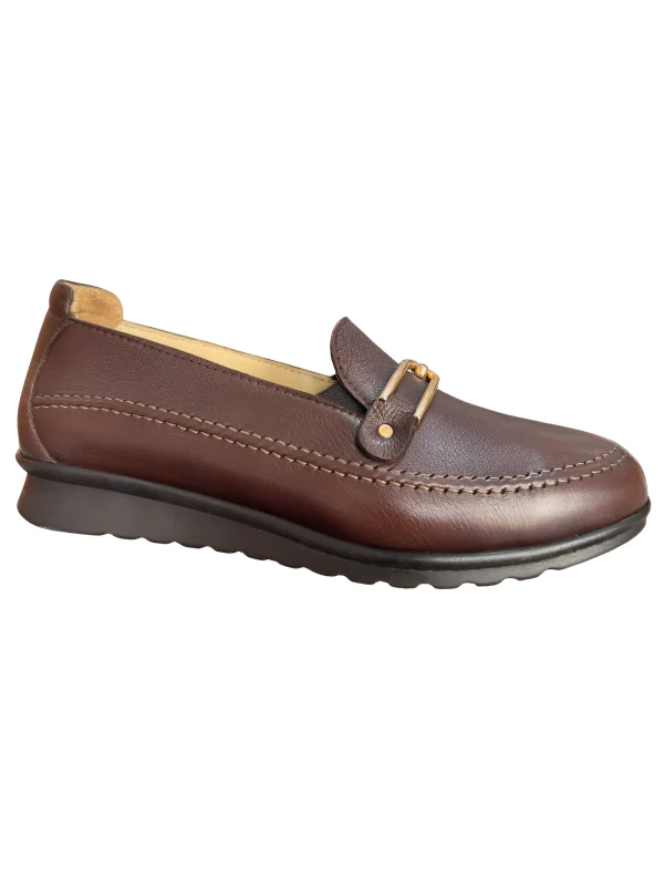 STI LIGHT - DERBIES ORTHOPEDIQUES MARRONS FEMME
