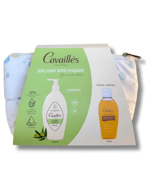 ROGE CAVAILLES - SOIN TOILETTE INTIME HYDRATANT 250ML + HUILE BAIN DOUCHE VELOUTANTE 75ML ET TROUSSE OFFERTS