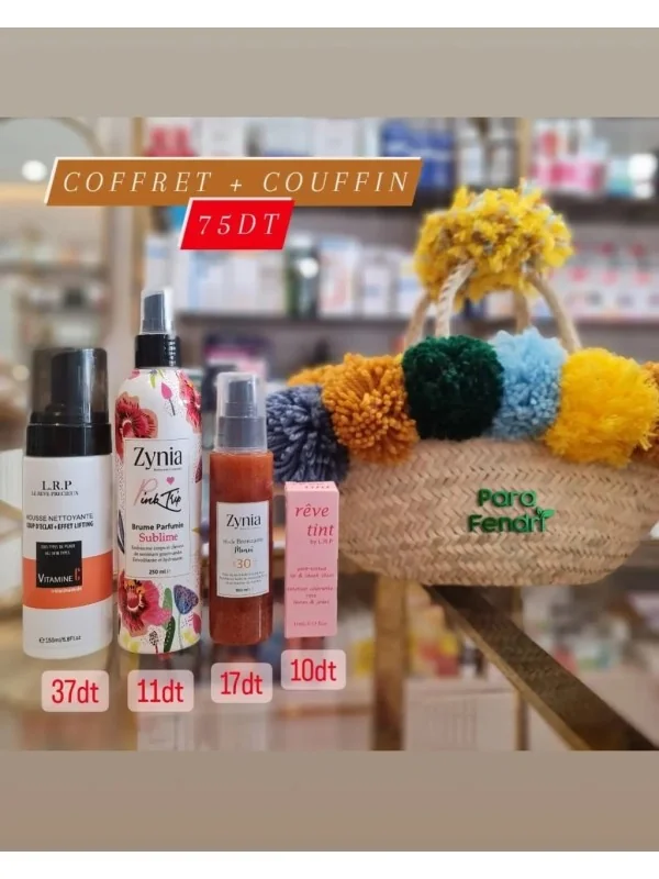 Pack Mousse L.R.P -brume cheveux et corps-huile bronzant -tint +couffin offerte