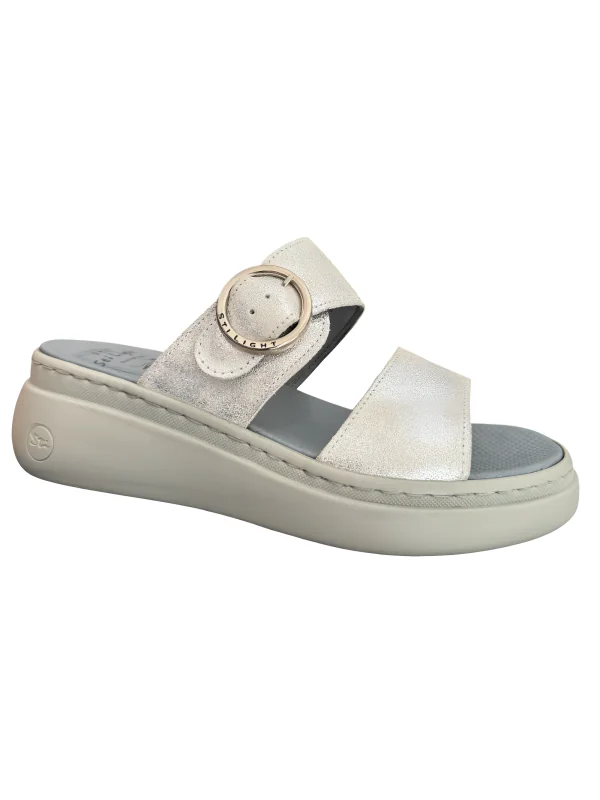 STI LIGHT - CLAQUETTES ORTHOPEDIQUES GRIS PAILLETE FEMME