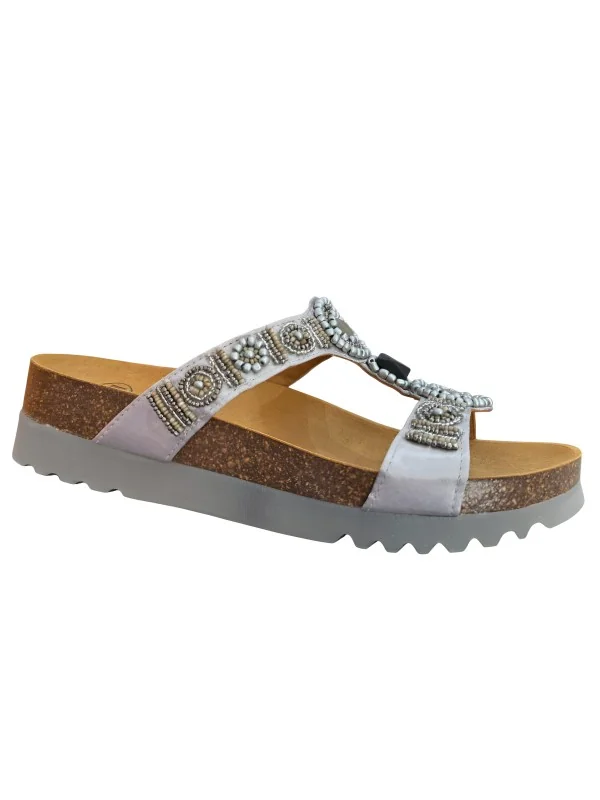 SCHOLL - CLAQUETTES ORTHOPEDIQUES GRIS POUR FEMME